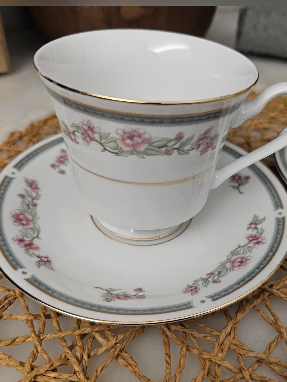China Pearl Irene Vintage Fine China Teacup And Saucer Set Of 2